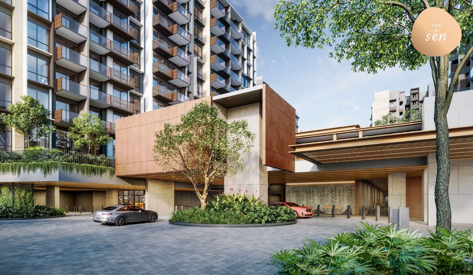 The drop-off foyer at The Sen, artist's impression