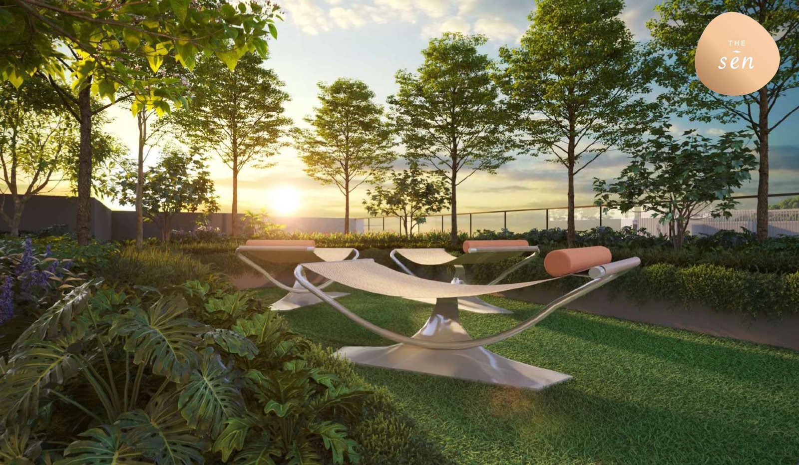 The hammock alcove on the roof terrace, artist's impression