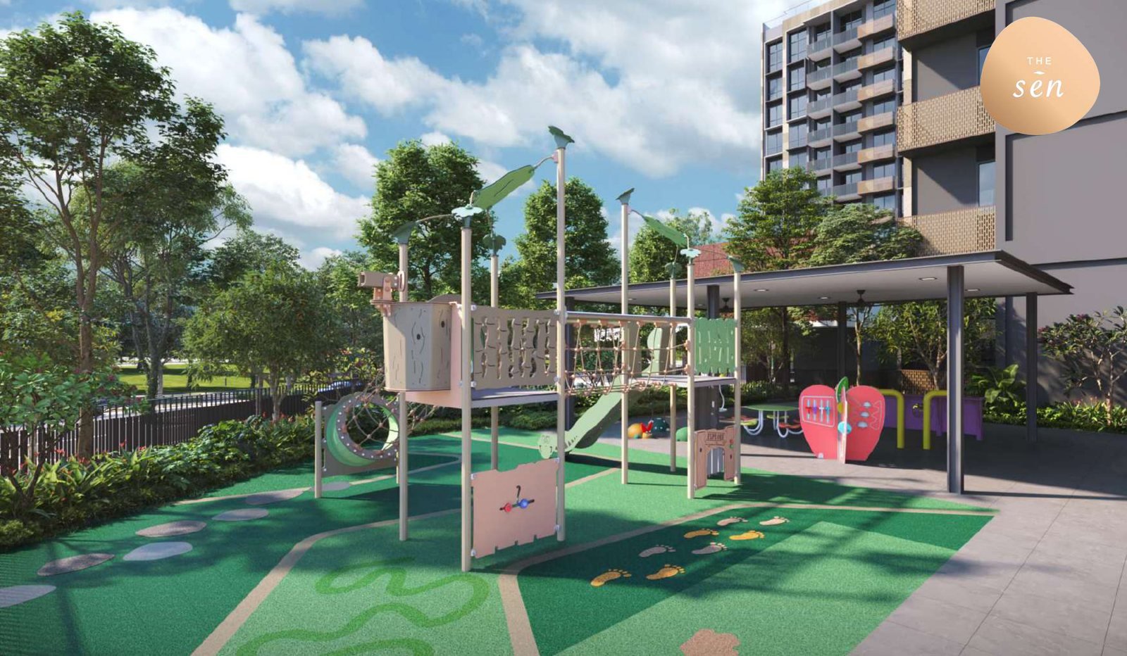 The children's playground on the landscape deck, artist's impression